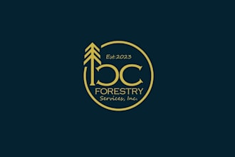 pine tree hauling trucking company logo design