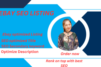 write ebay SEO, listing title optimization description, ebay lister