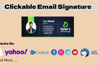 do clickable HTML email signature for outlook,gmail apple and more