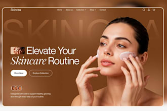 design skincare shopify skincare store skin care website spa beauty dropshipping