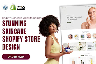 design skincare shopify beauty spa store skin care website skincare dropshipping