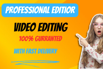 edit your vloging,gaming,traveling all types of videos edit professionally