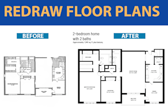redraw scanned floor plans in autocad