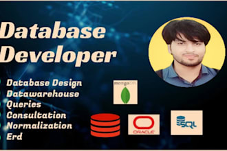 design dbs, erds, queries, tasks on mysql, postgresql oracle, ms sql