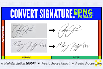 remove signature background to png high resolution 300dpi
