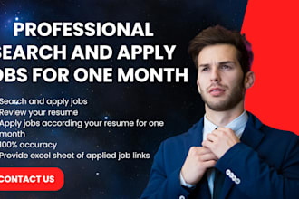 professional search and apply jobs for one month