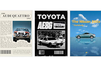 create an outstanding car poster or car ad for you