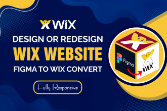 do wix website design or redesign figma to wix convert wix ecommerce
