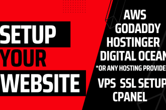 setup website on aws or namecheap digital ocean or any vps linux hosting and SSL
