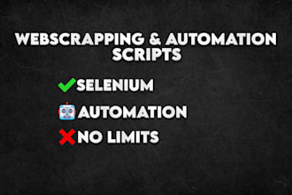 code any web scrapping and automation script using selenium