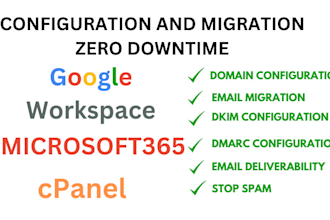 migrate your emails to google workspace, ms365, cpanel, zero downtime