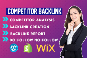 create competitor backlink or manual link building for strong rankings