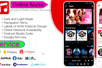 complete online music app support youtube link with PHP admin