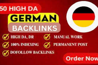 do 22 high authority german dofollow backlinks with germany seo link building