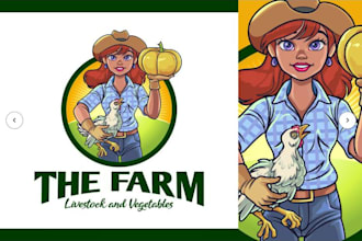 create a unique and vintage farm logo design