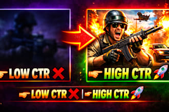 design gaming youtube thumbnails that boost CTR