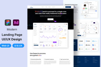 saas website UI UX design and CRM webapp dashboard UI UX design in figma