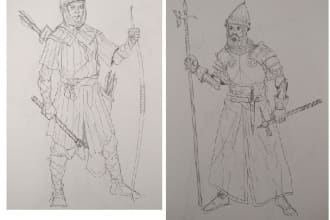 draw a character on paper and scan it for you