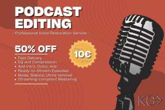 restore and elevate your voice for podcasts and audiobooks