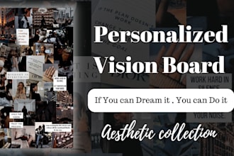 design personalized vision board and creative vision board