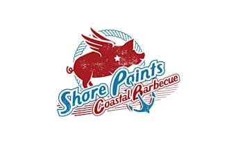 eye catchy BBQ,food,catering,juice bar,restaurant logo