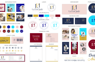 do signature logo and social media  branding kit