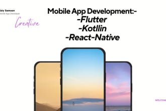 build mobile app using flutter, kottlin and android java
