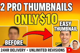 design 2 pro youtube thumbnails that get clicks