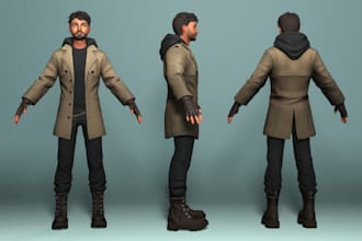 3d cartoon, chibi character models for 3d printing, games, films and animation