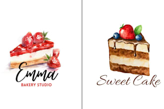 design bakery, restaurant, cafe, food, dessert, cooking logo