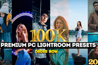 provide 100k professional lightroom preset for you