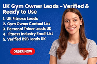 provide verified UK gym owner leads for your fitness business
