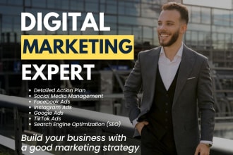 be your digital marketing expert and create a social media strategy with ads