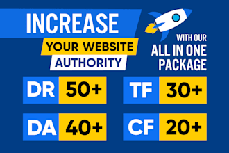 increase da pa dr ur tf cf of your websites by SEO backlinks