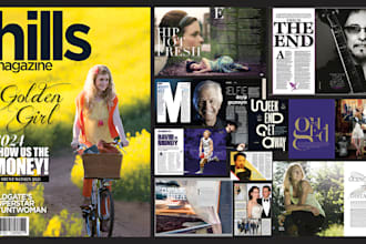 do magazine design, magazine layout, covers, ads, catalog, newsletter, lookbook