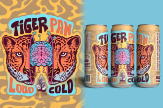 design beer label, craft beer, energy drink, cola packaging