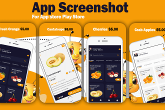 design fast, unique and stunning app screenshots within 24hr