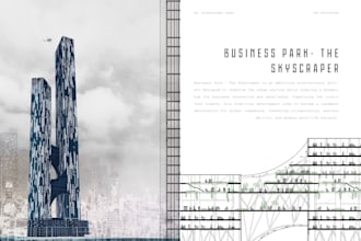 do site plan, section render in cad and photoshop