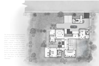 materialistic schematic site plan render