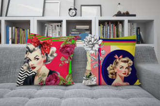 design textile seamless pattern for cushion