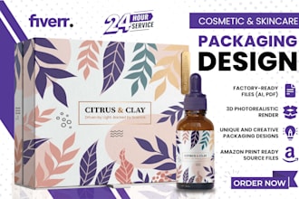 do awesome box design, packaging design or product packaging