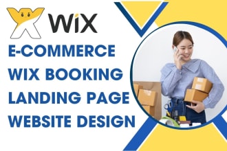 design wix website or ecommerce store wix booking calendar redesign landing page