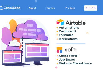 build softr client portal with airtable database , zapier integration