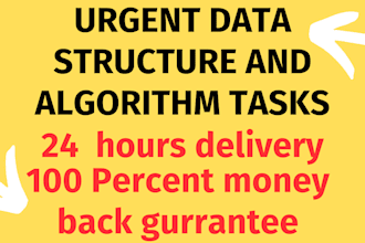 do urgent algorithm and data structure tasks in 24 hours