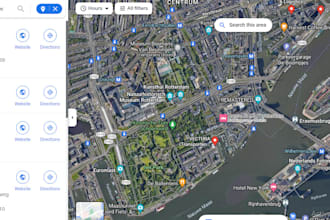 do manual research on google maps ,data entry and data collection
