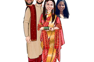 custom wedding caricatures for your big day