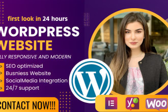 develop modern wordpress website, blog site, web design