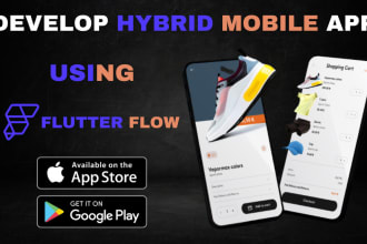 develop no code hybrid apps for ios and android in flutterflow