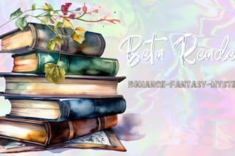 beta read your romance, fantasy and mystery books