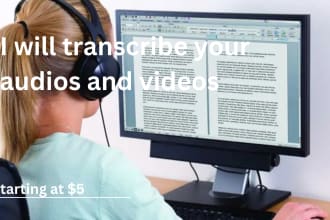 transcribe audios and videos